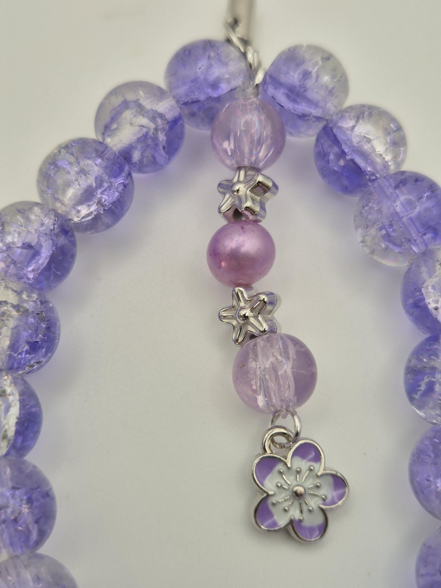 Purple Paradise Pearl & Bead Phone Charm