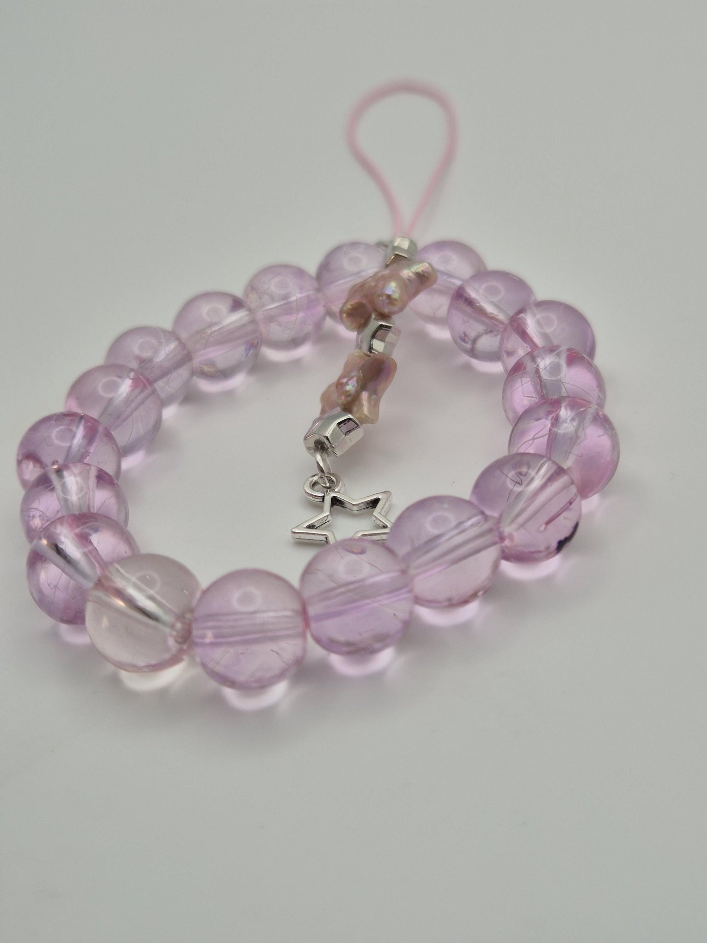 Shooting Star Pearl & Bead Phone Charm
