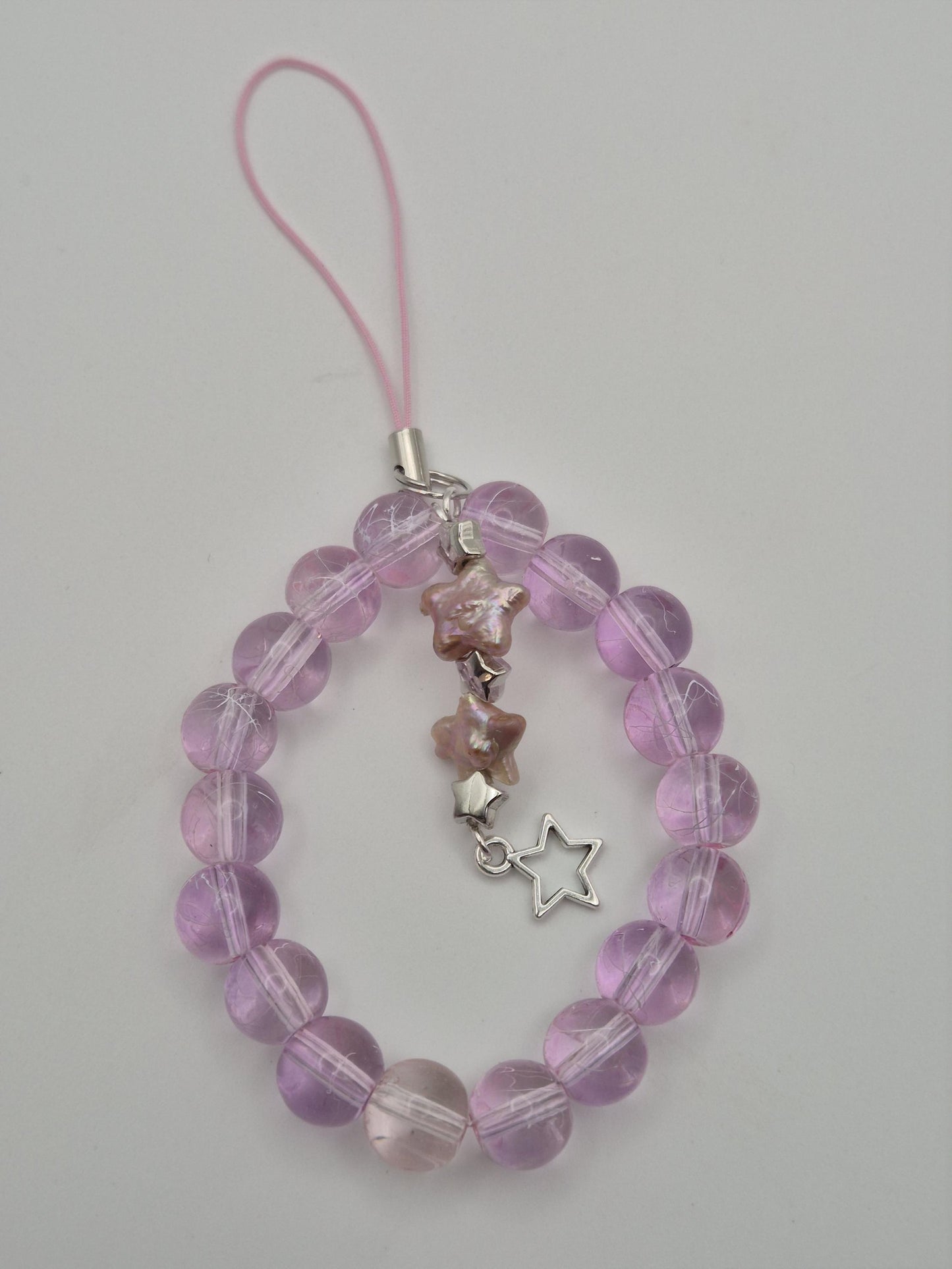 Shooting Star Pearl & Bead Phone Charm