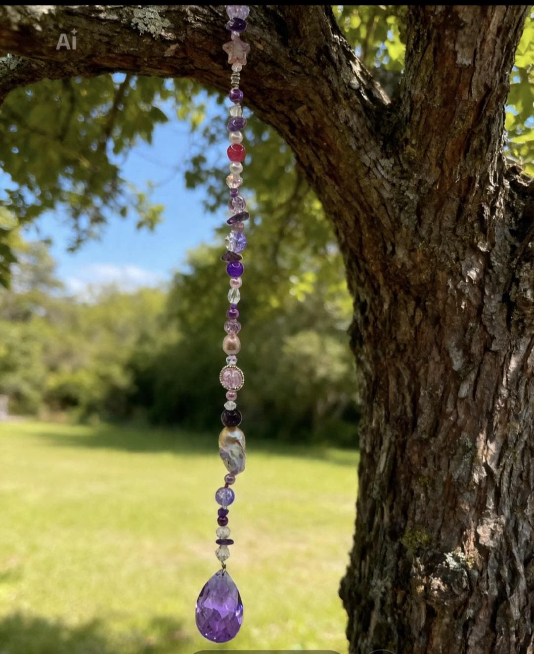 Purple Passion Multi Bead and Pearl Pick N Mix Suncatcher