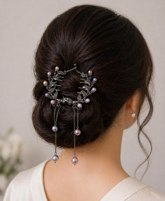 Twilight Vine Multiple Pearl Hairpin