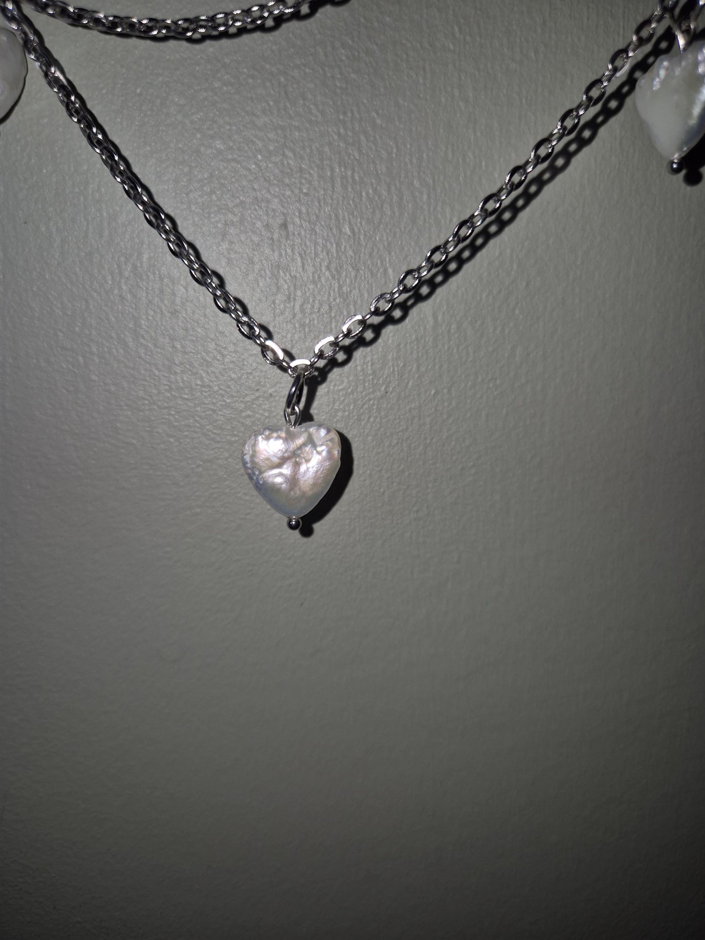 Crystal and Heart Multiple Pearl Prism Suncatcher