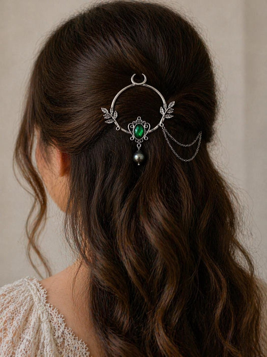 Vintage Black Tahitian Hair Pin