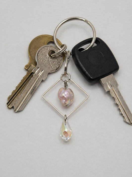 Healing Heart Pearl Keychain
