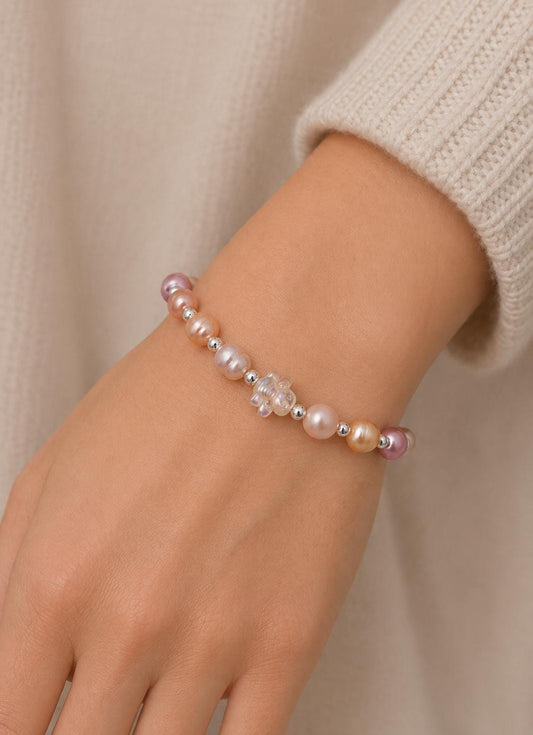 Multiple Pearl Bee Charm Bracelet