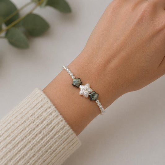 Mini Pearl Bracelet With Star Shaped Pearl