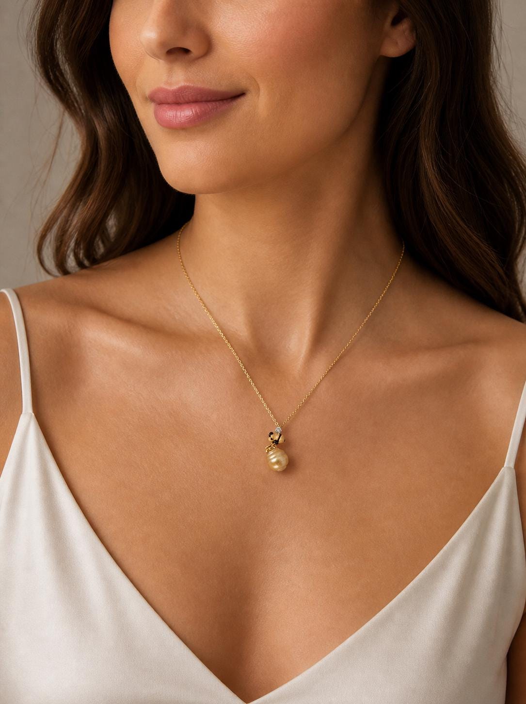 Southsea Golden Honeypot Bee Pendant