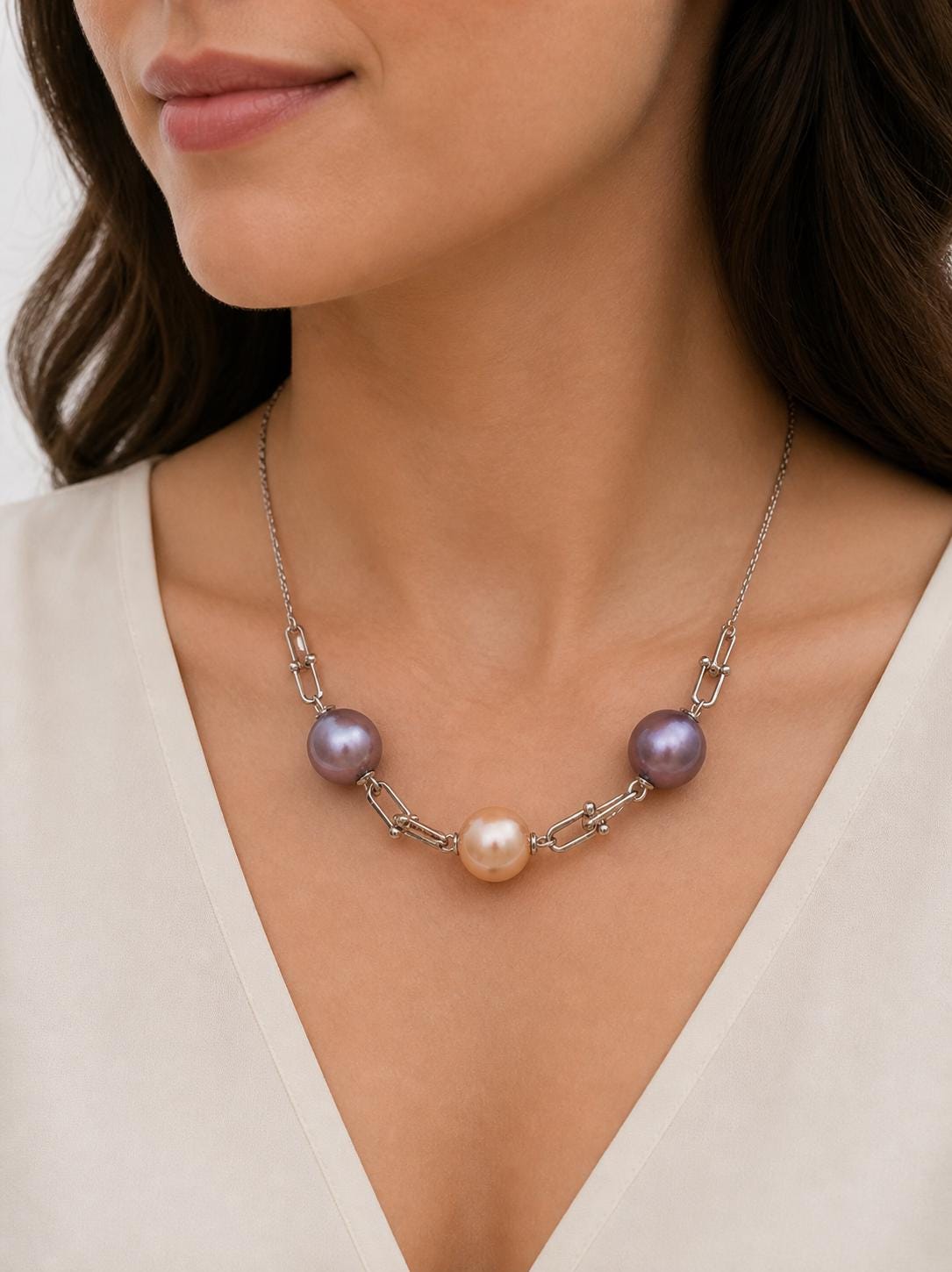 Candy Link Edison Pearl Necklace