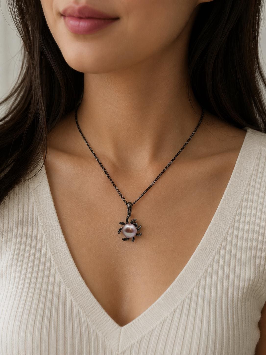 Itsy Bitsy Spider Pearl Pendant