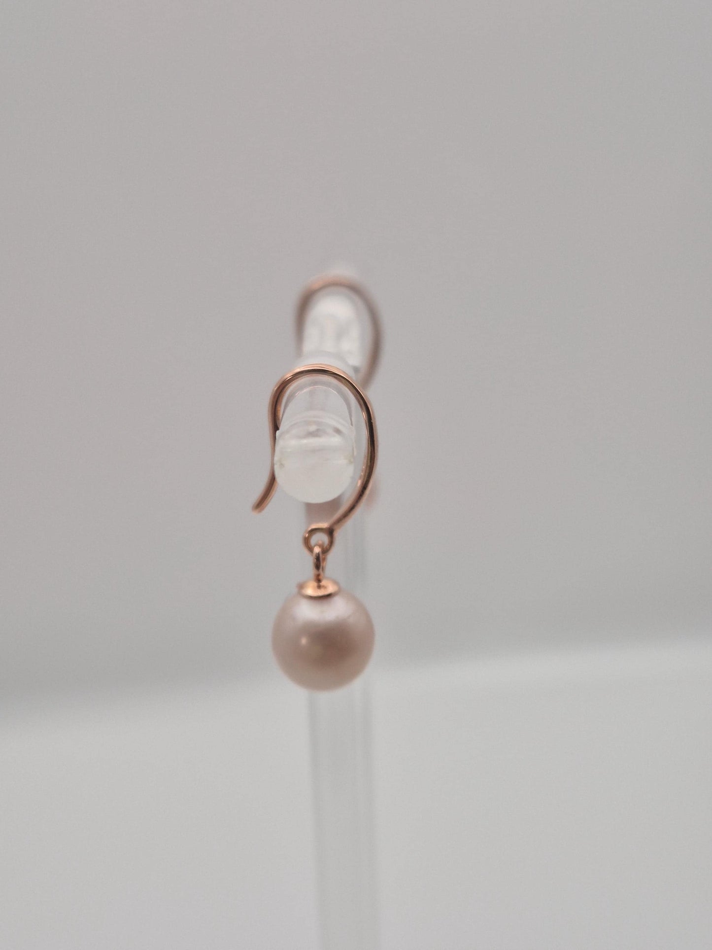Classic Rose Gold Pearl Earrings