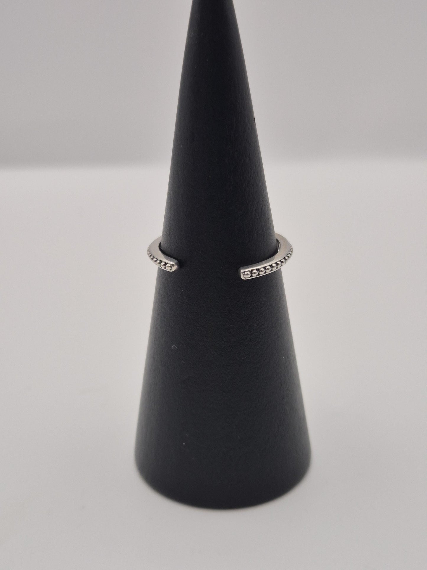 Tribal Feather Pearl Drop Ring