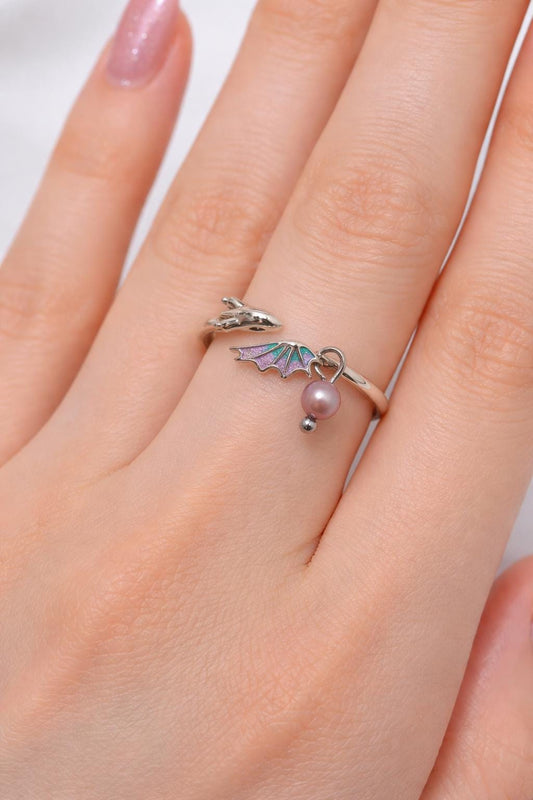 Simple Dragon Mini Pearl Ring