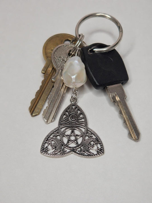Celestial Wiccan Keychain