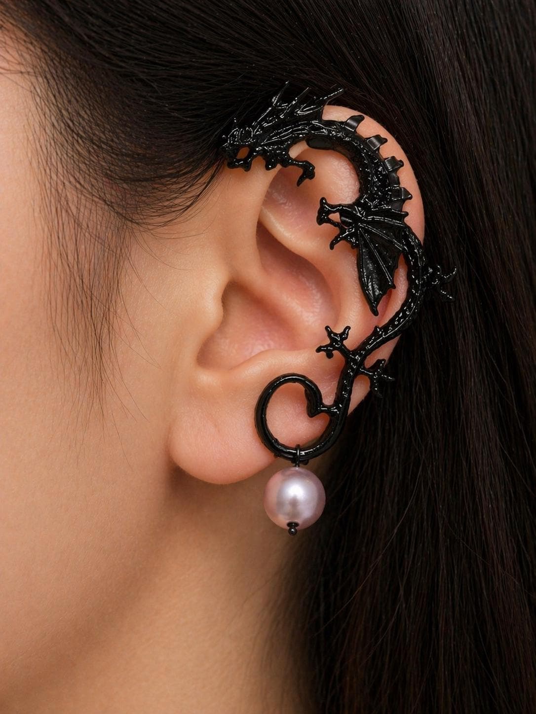 The Dragon Ear Cuff with Edison Pearl