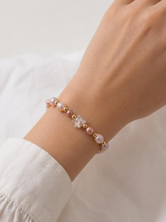 Pearl & Mother of Pearl Charm Bracelet