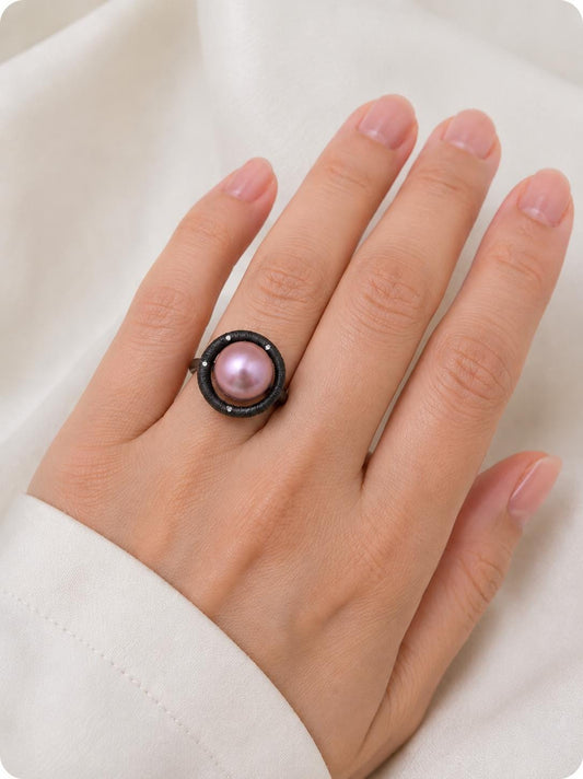 The Hades Edison Pearl Ring - Sterling Silver