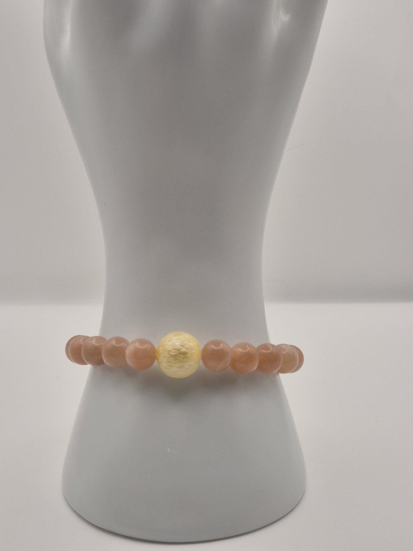 Sunstone & South Sea Golden Bracelet