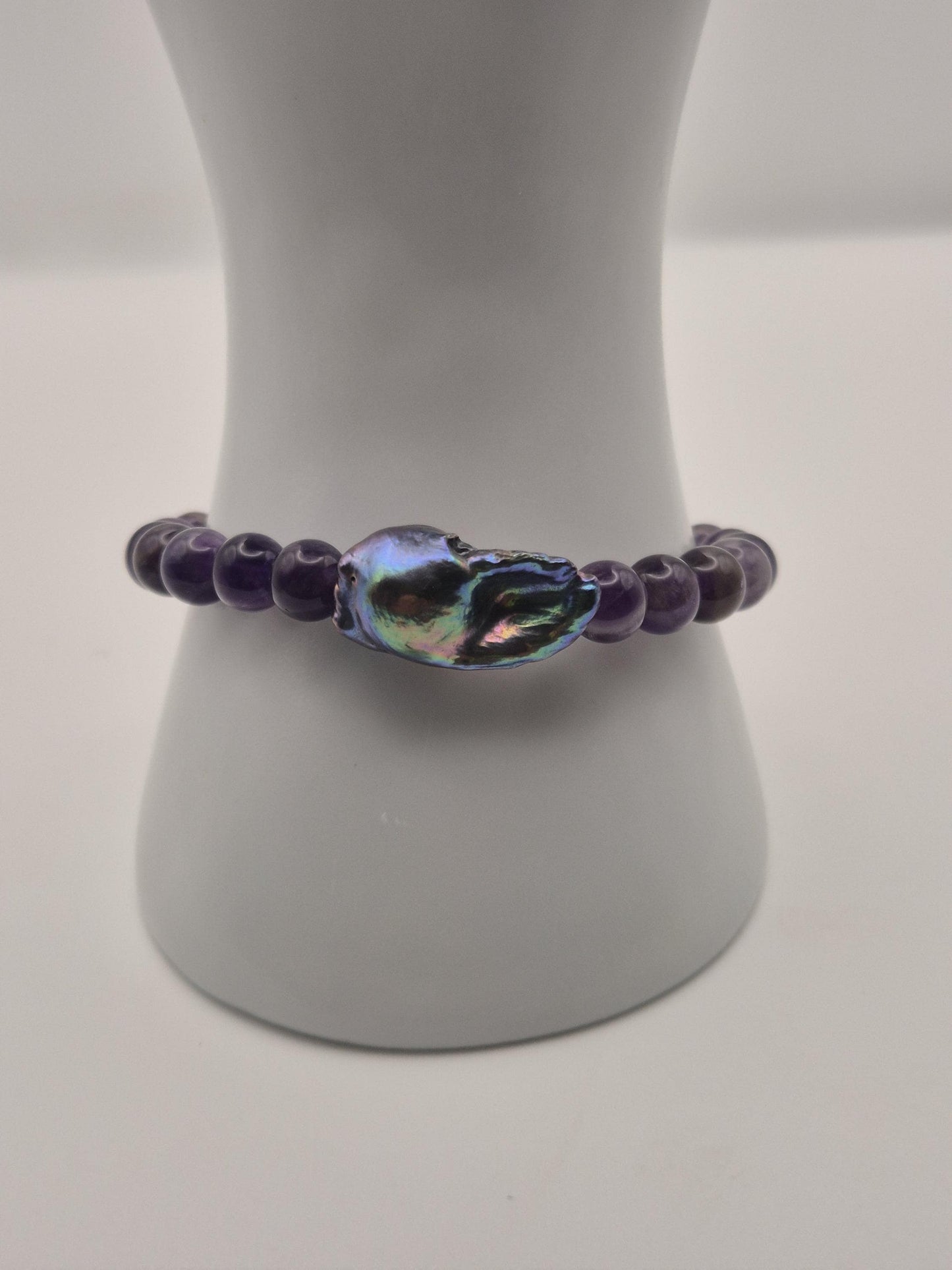 Moonshadow Amethyst & Pearl Bracelet