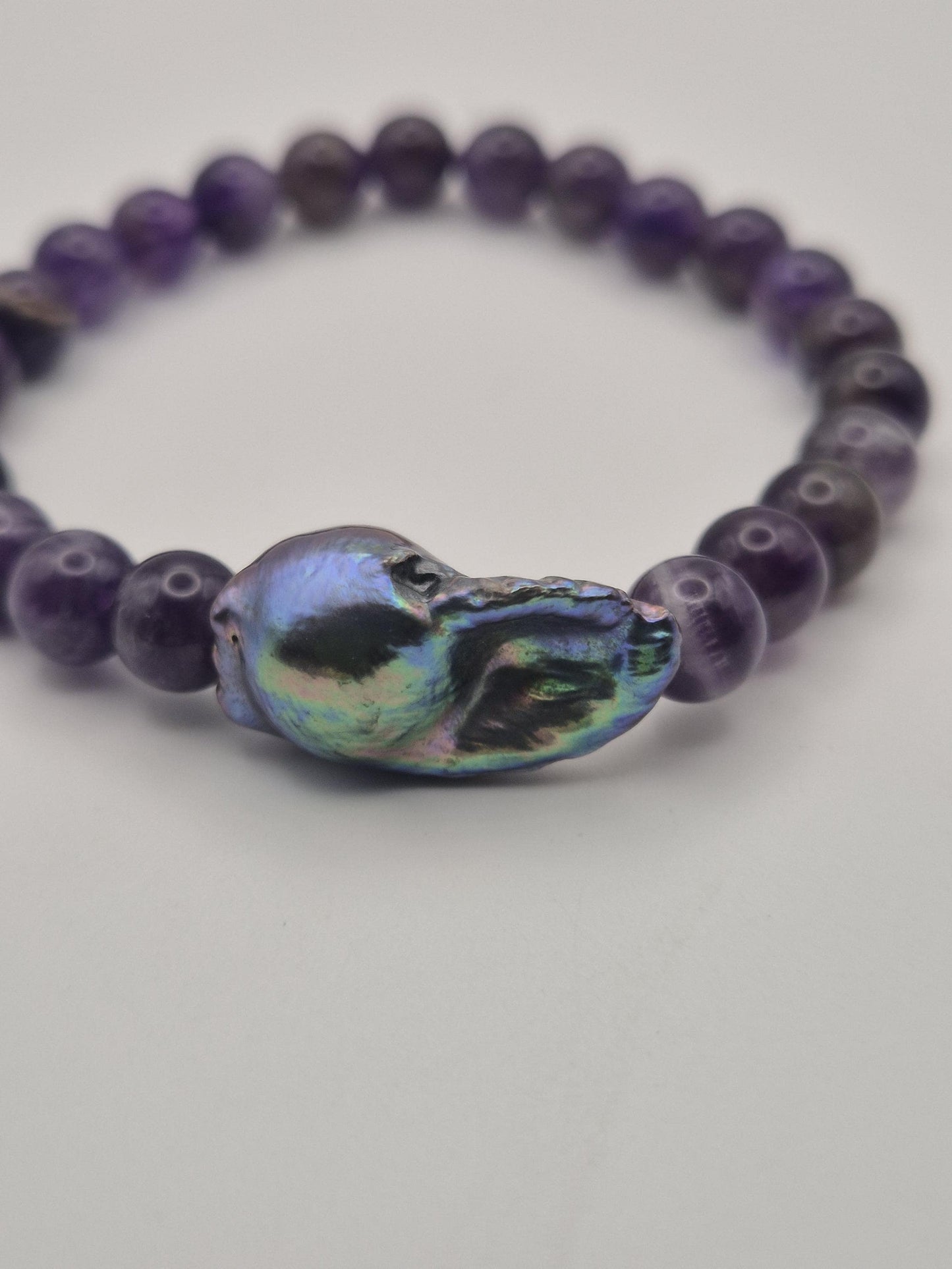 Moonshadow Amethyst & Pearl Bracelet