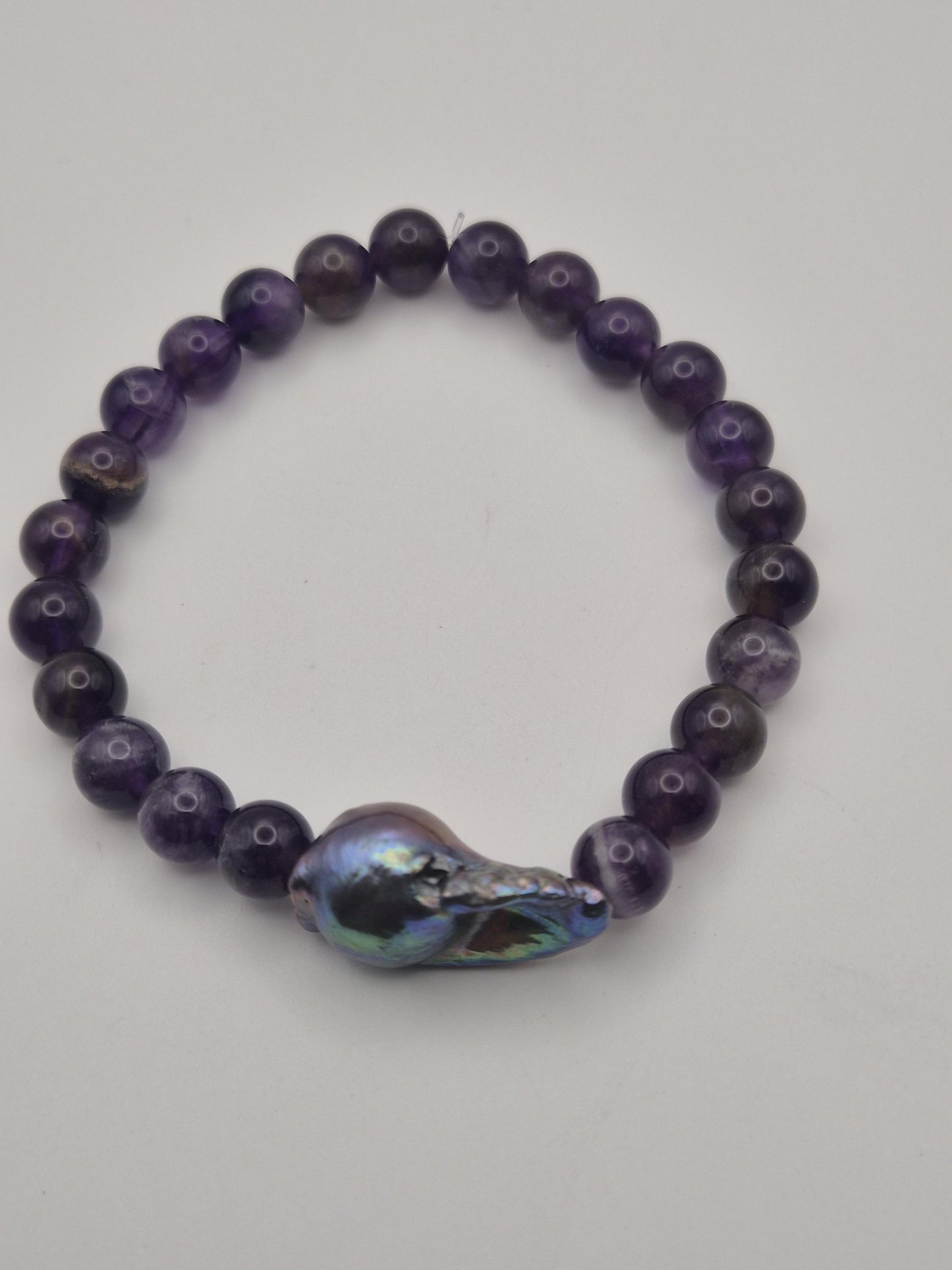 Moonshadow Amethyst & Pearl Bracelet