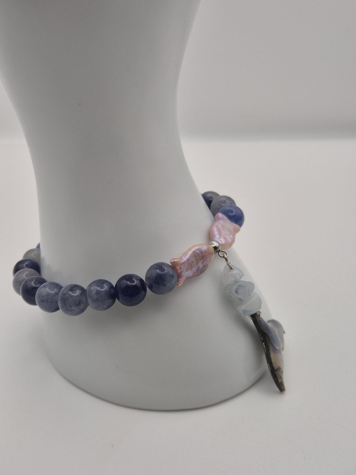 Ocean Tide Gemstone & Pearl Bracelet