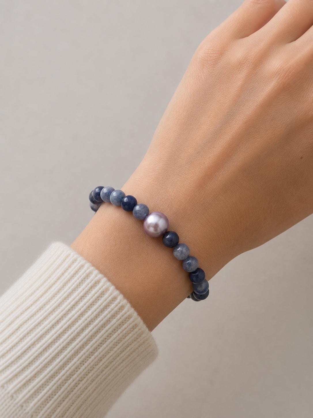 Aventurine & Large Edison Pearl Bracelet