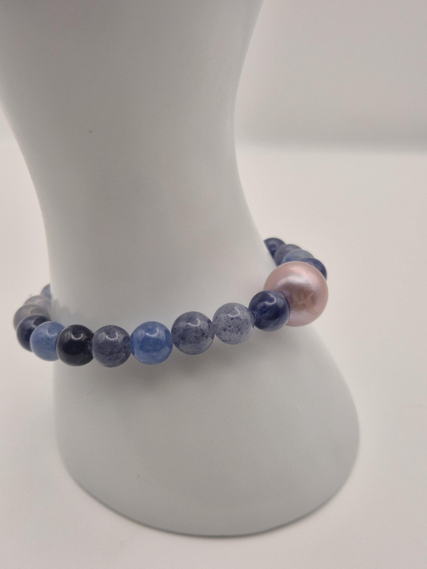 Aventurine & Large Edison Pearl Bracelet