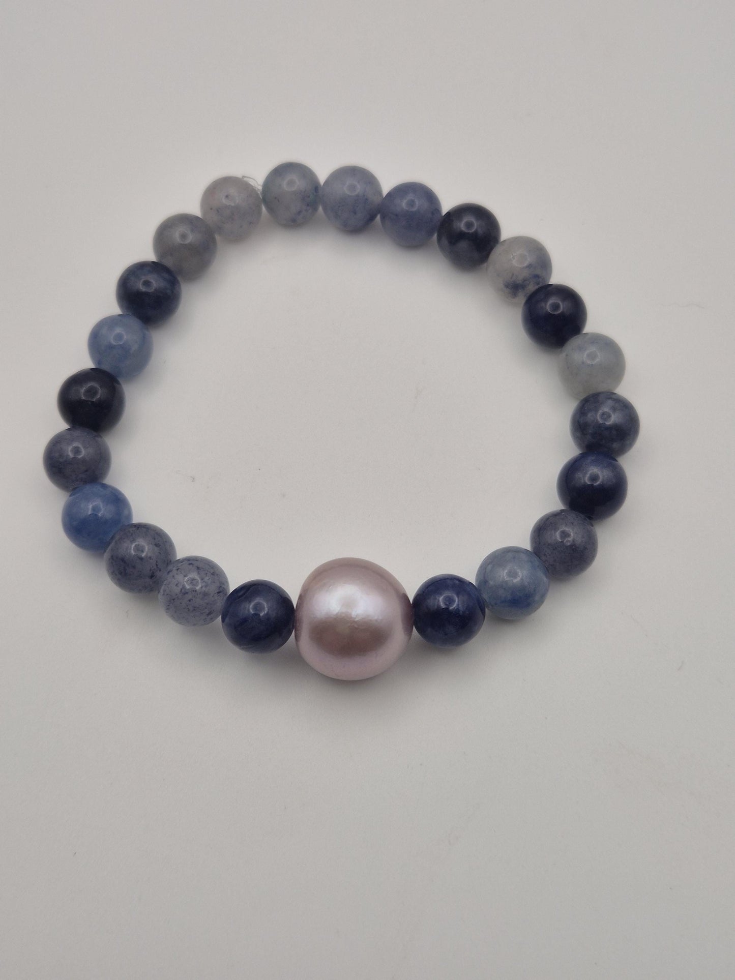 Aventurine & Large Edison Pearl Bracelet