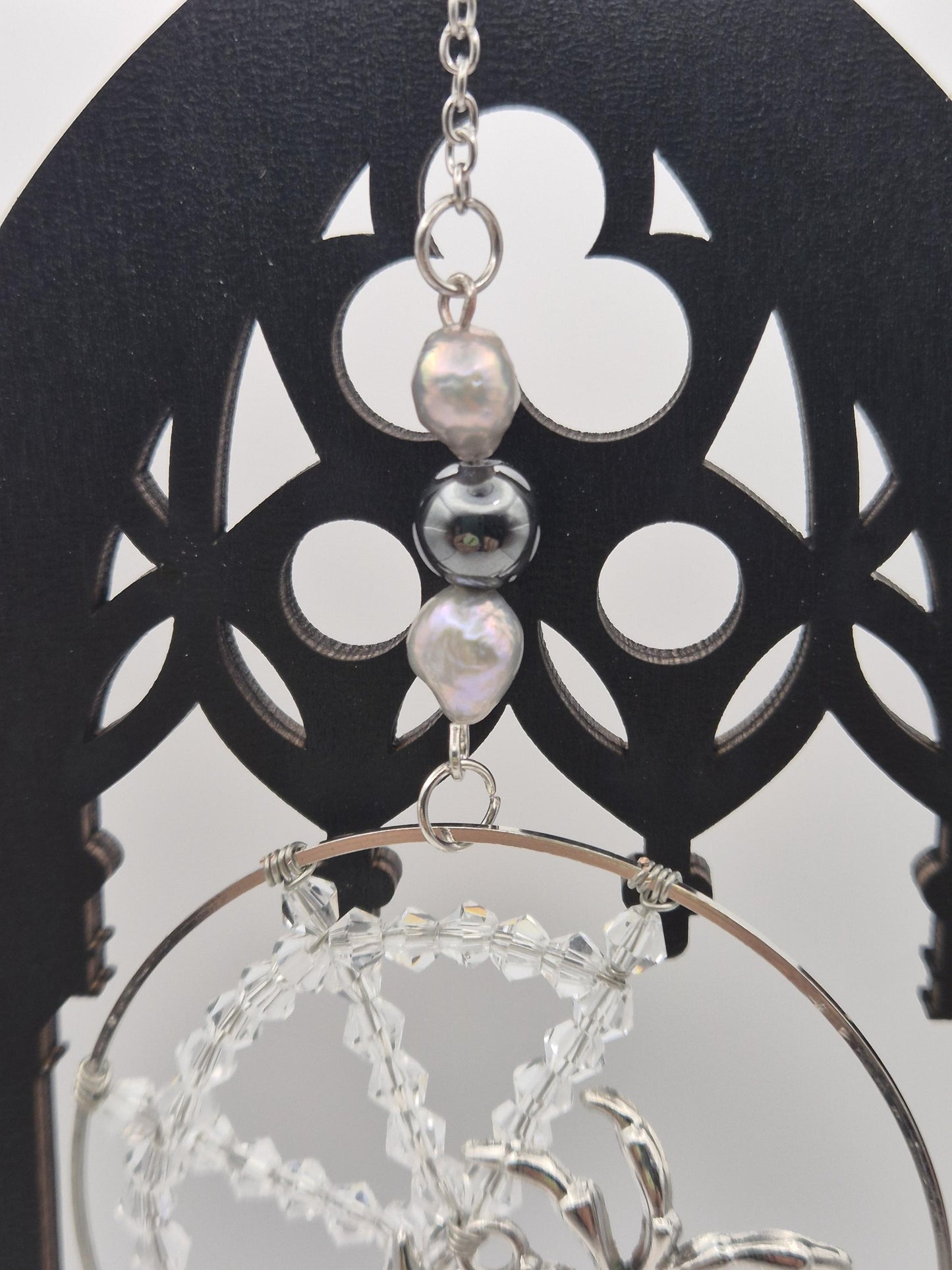 The Black Widow Suncatcher — Pearl & Crystal Alternative Home Decor