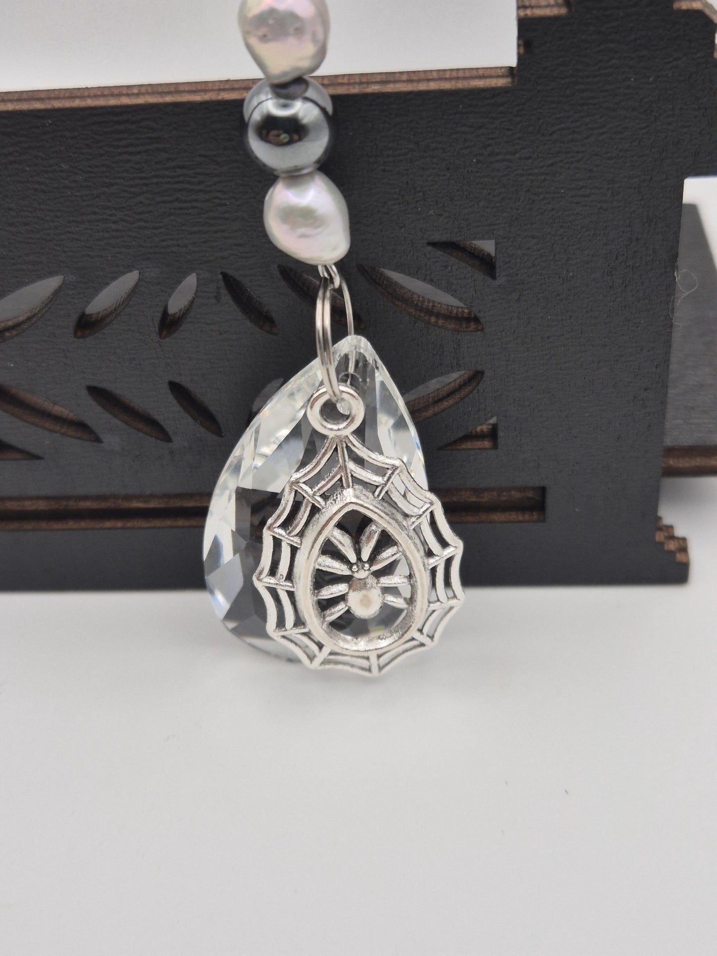 The Black Widow Suncatcher — Pearl & Crystal Alternative Home Decor