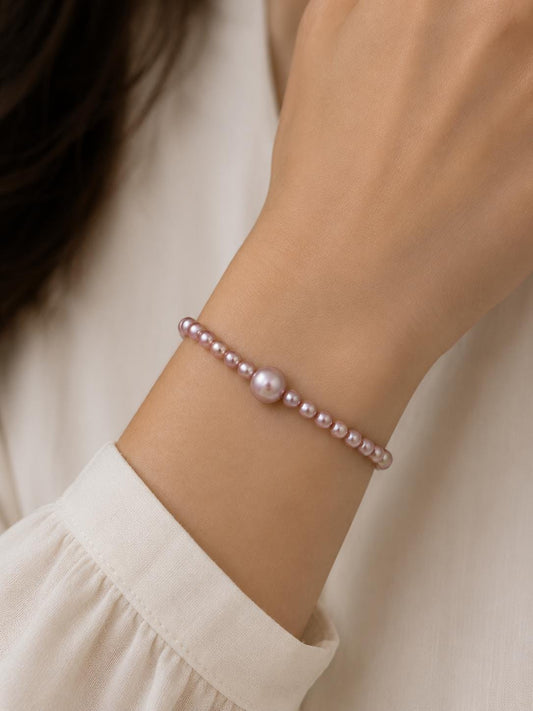 Full String Pearl Bracelet Featuring Centre Edison