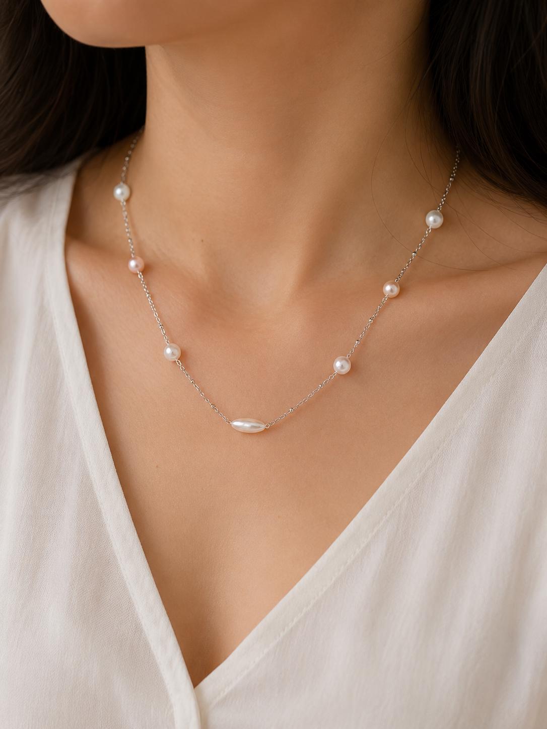 Edison & Seedless Pearl Starry Night Necklace