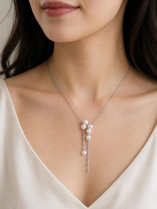 Saltwater Pearls Star Drop Necklace - Removable Pendant