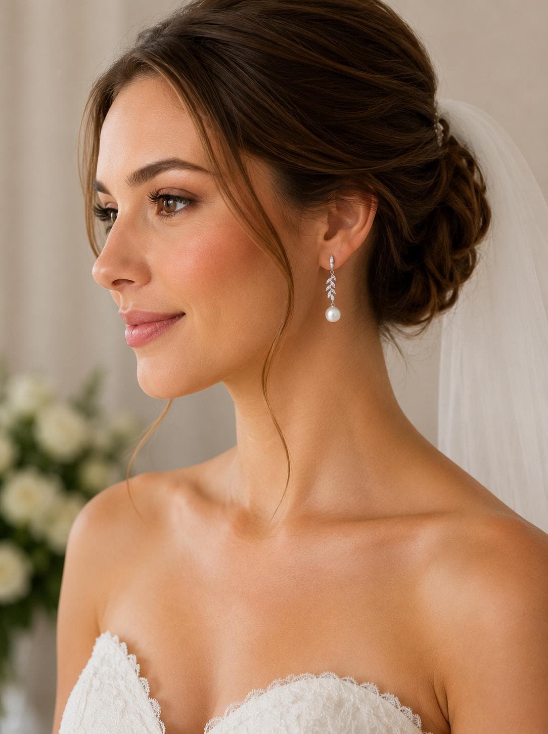 XL Edison Pearl Drop Earrings - Sterling Silver