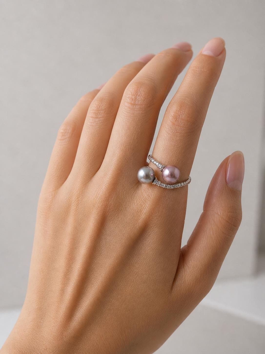 Double Edison Pearl Vintage Ring