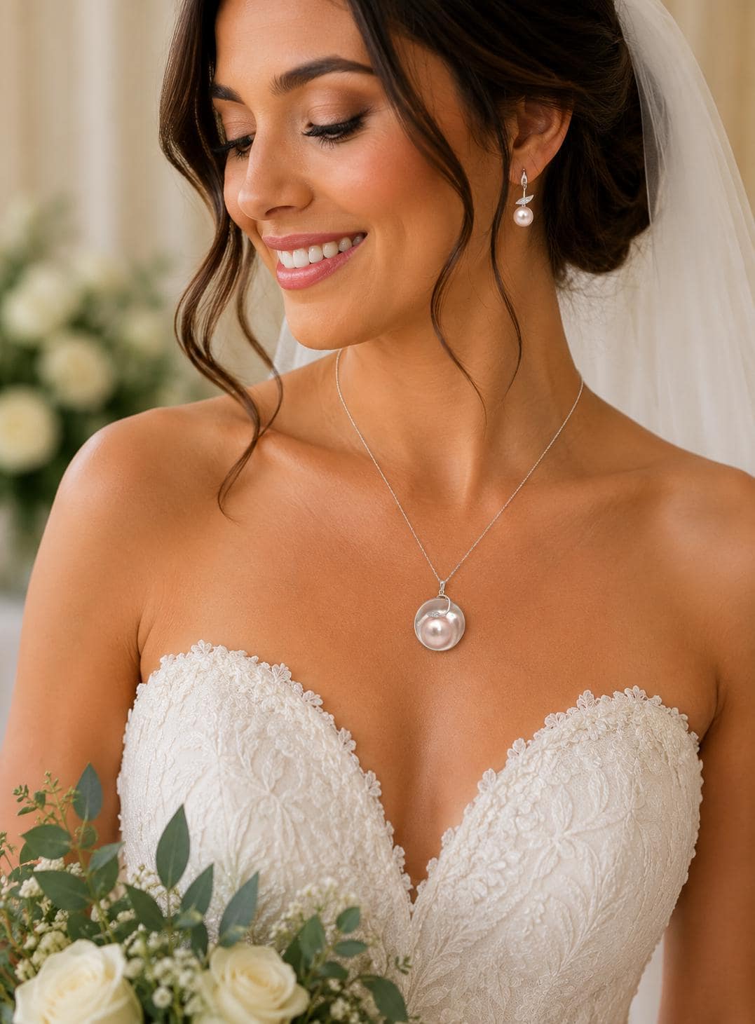 Peach Mabe Pearl Pendant