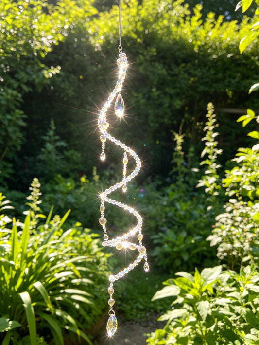 Radiant Heart Spiral Suncatcher