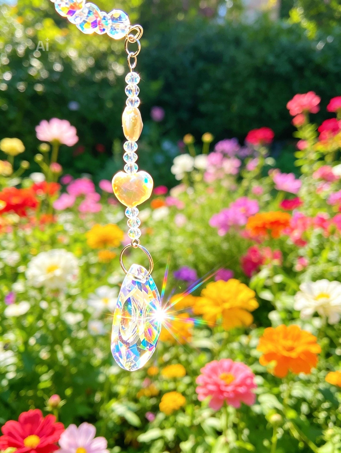 Radiant Heart Spiral Suncatcher