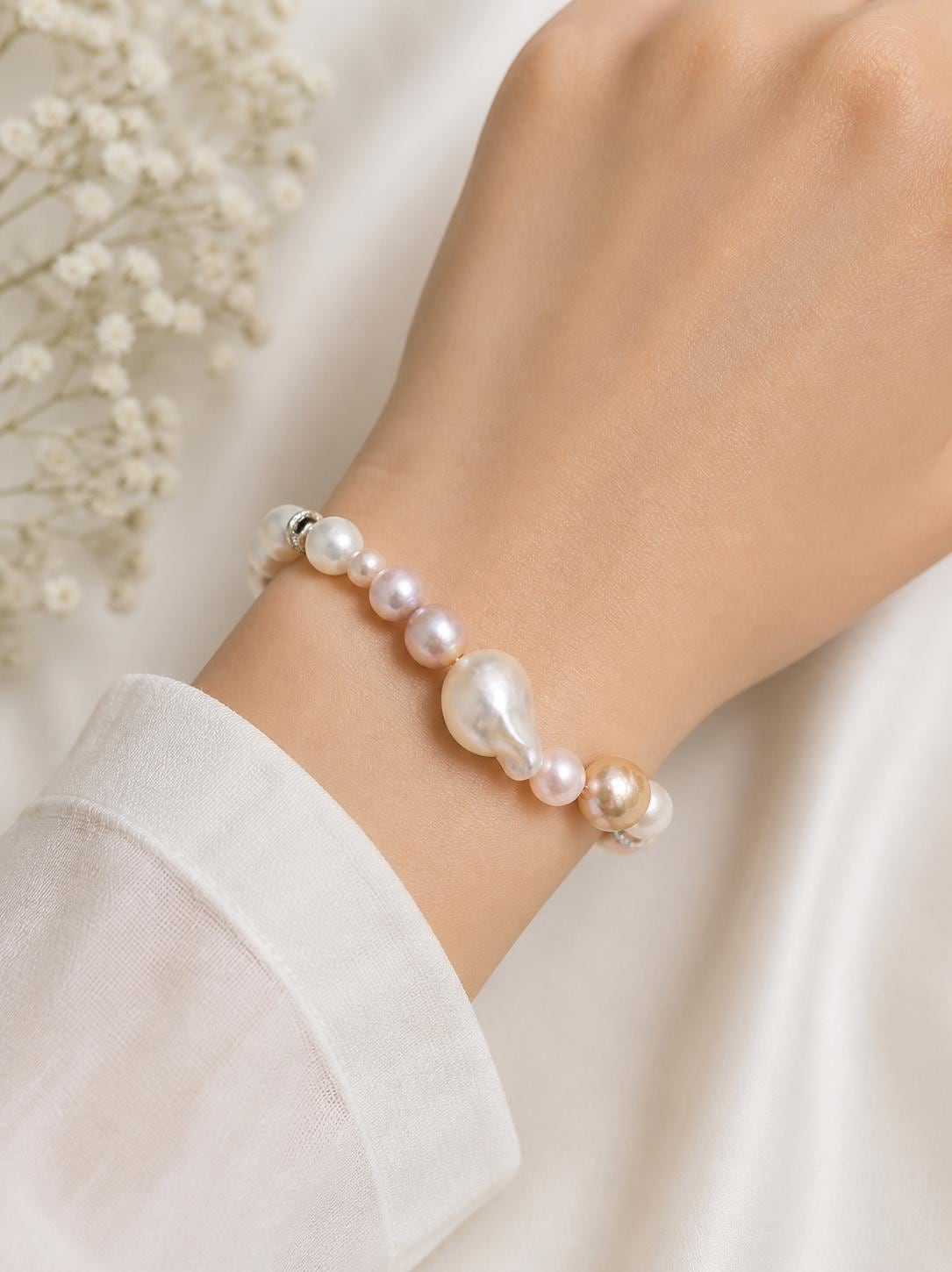 Full-String Unique Multiple Pearl Bracelet