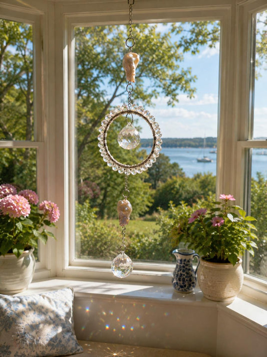Morning Dew Crystal & Pearl Suncatcher