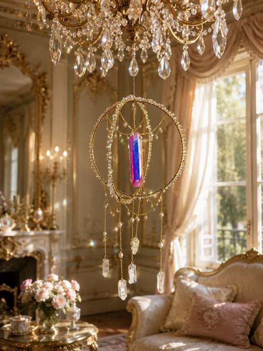 The Golden Royal Opulence Crystal & Pearl Suncatcher