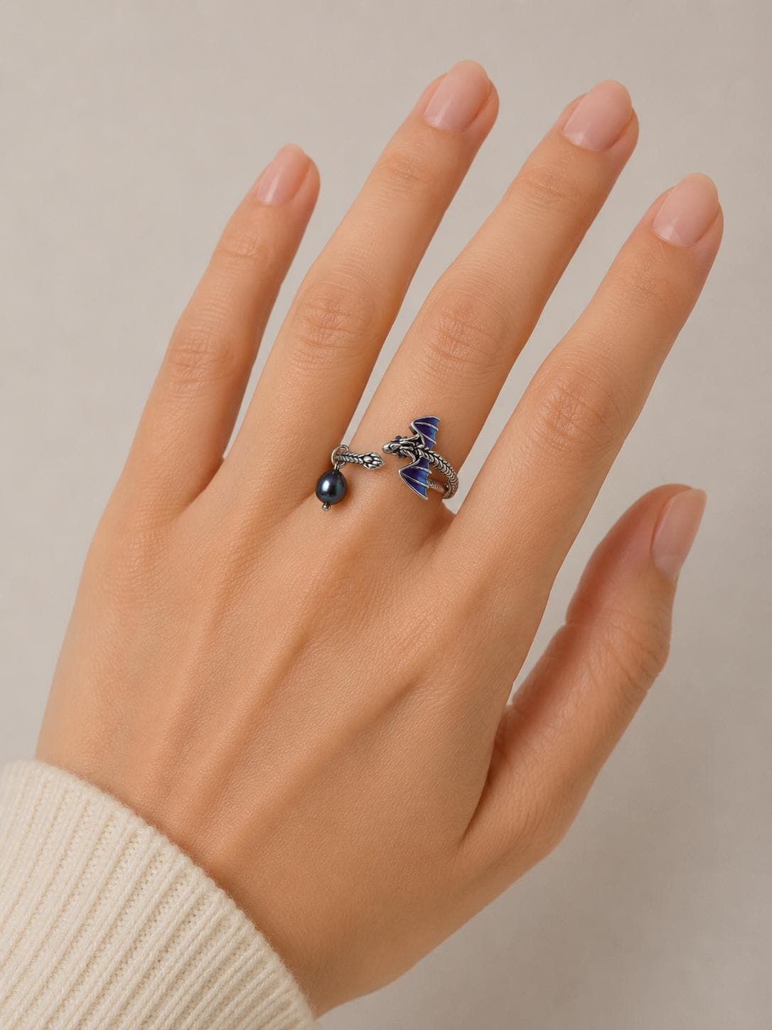 Dreamy Dragon Pearl Ring