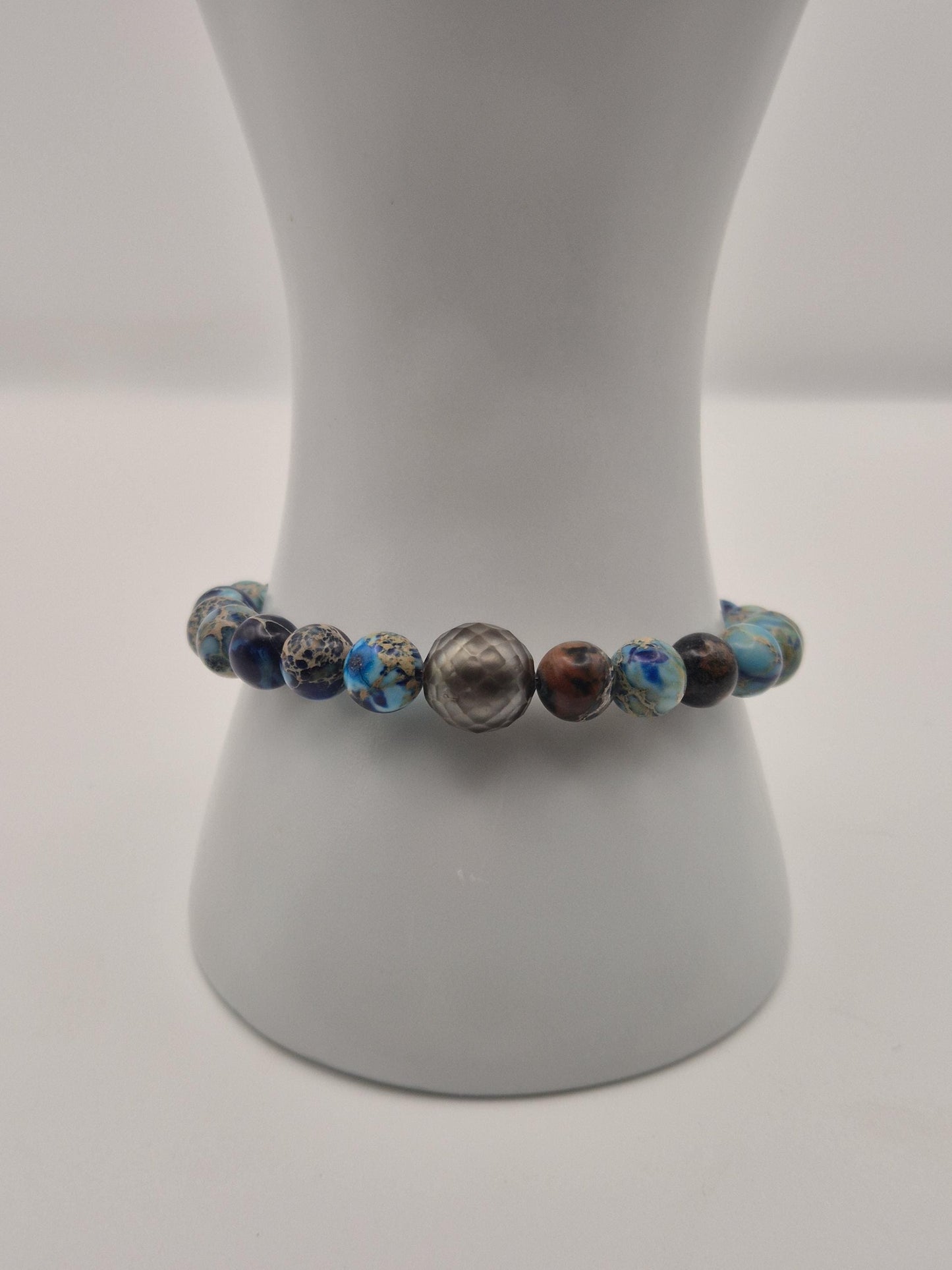 Jasper & Black Tahitian Pearl Bracelet