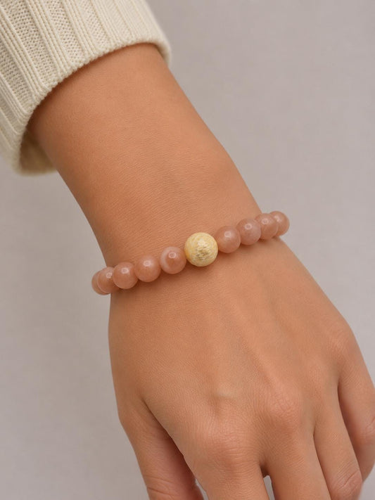 Sunstone & South Sea Golden Bracelet