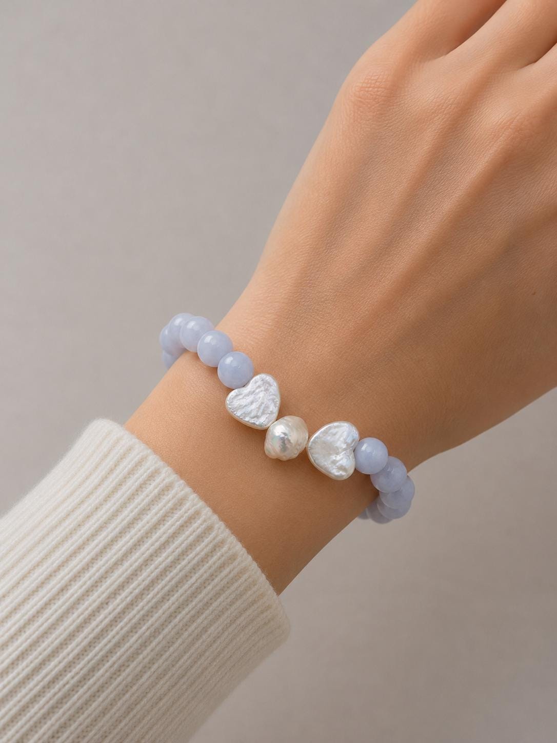 Aquamarine & Pearl Bracelet