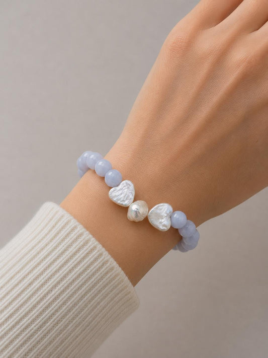 Aquamarine & Pearl Bracelet