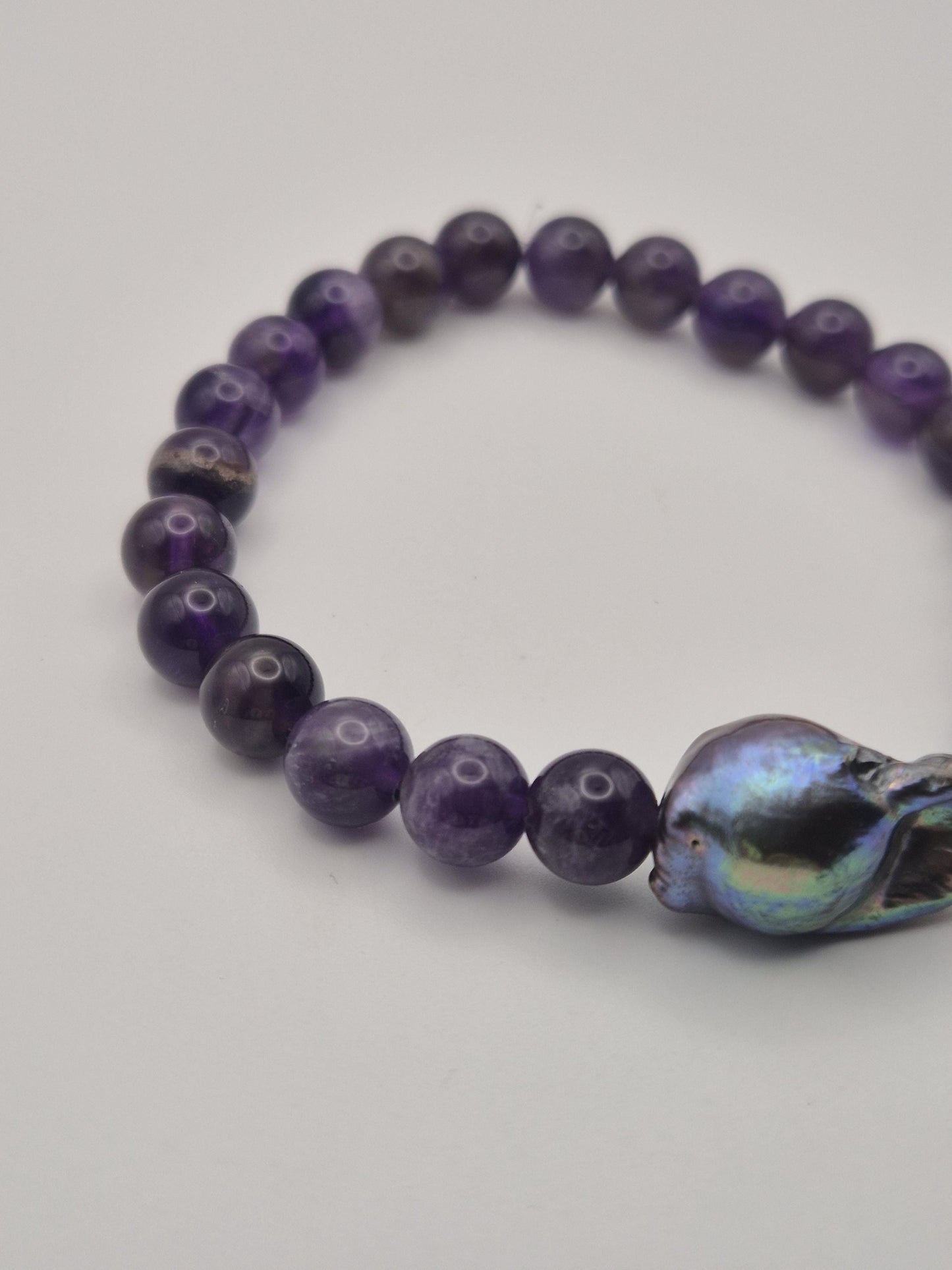 Moonshadow Amethyst & Pearl Bracelet