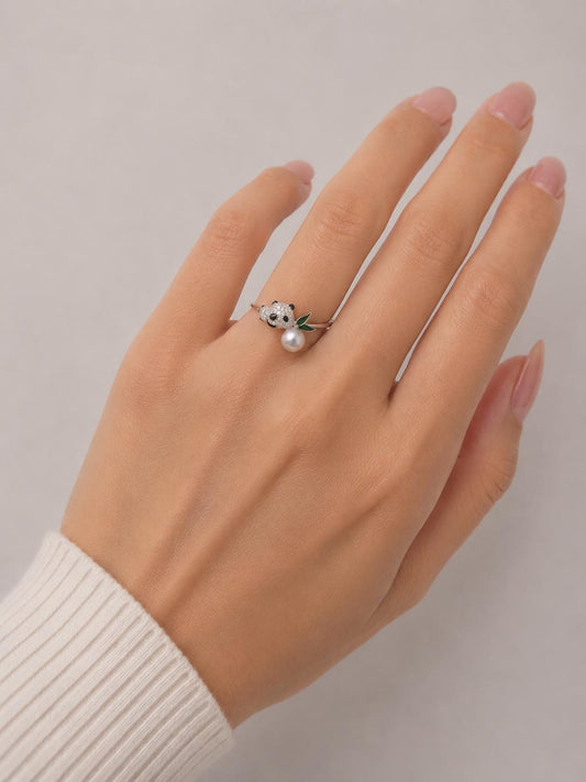 Saltwater Madama Pearl Panda Ring - Sterling Silver