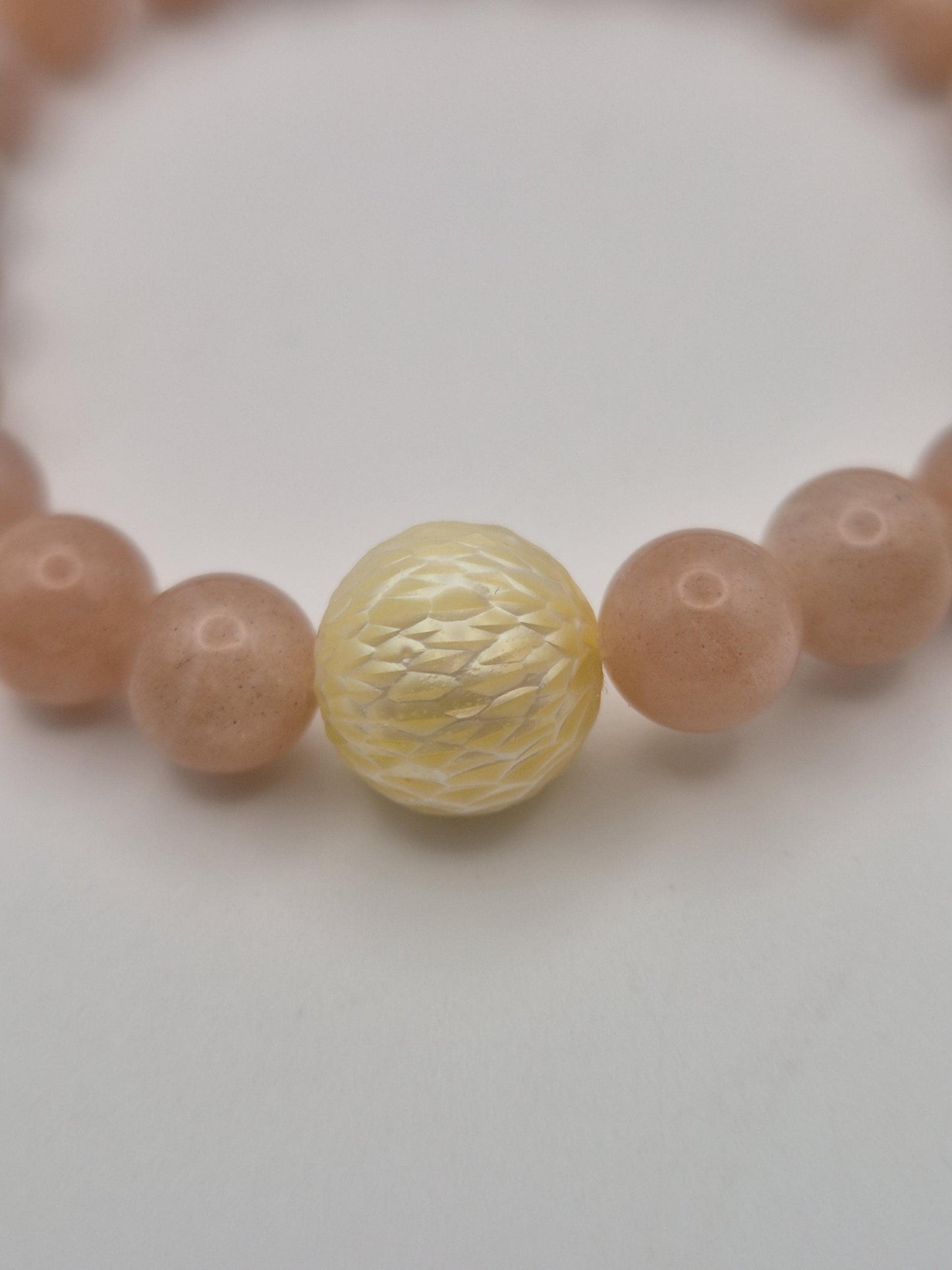 Sunstone & South Sea Golden Bracelet