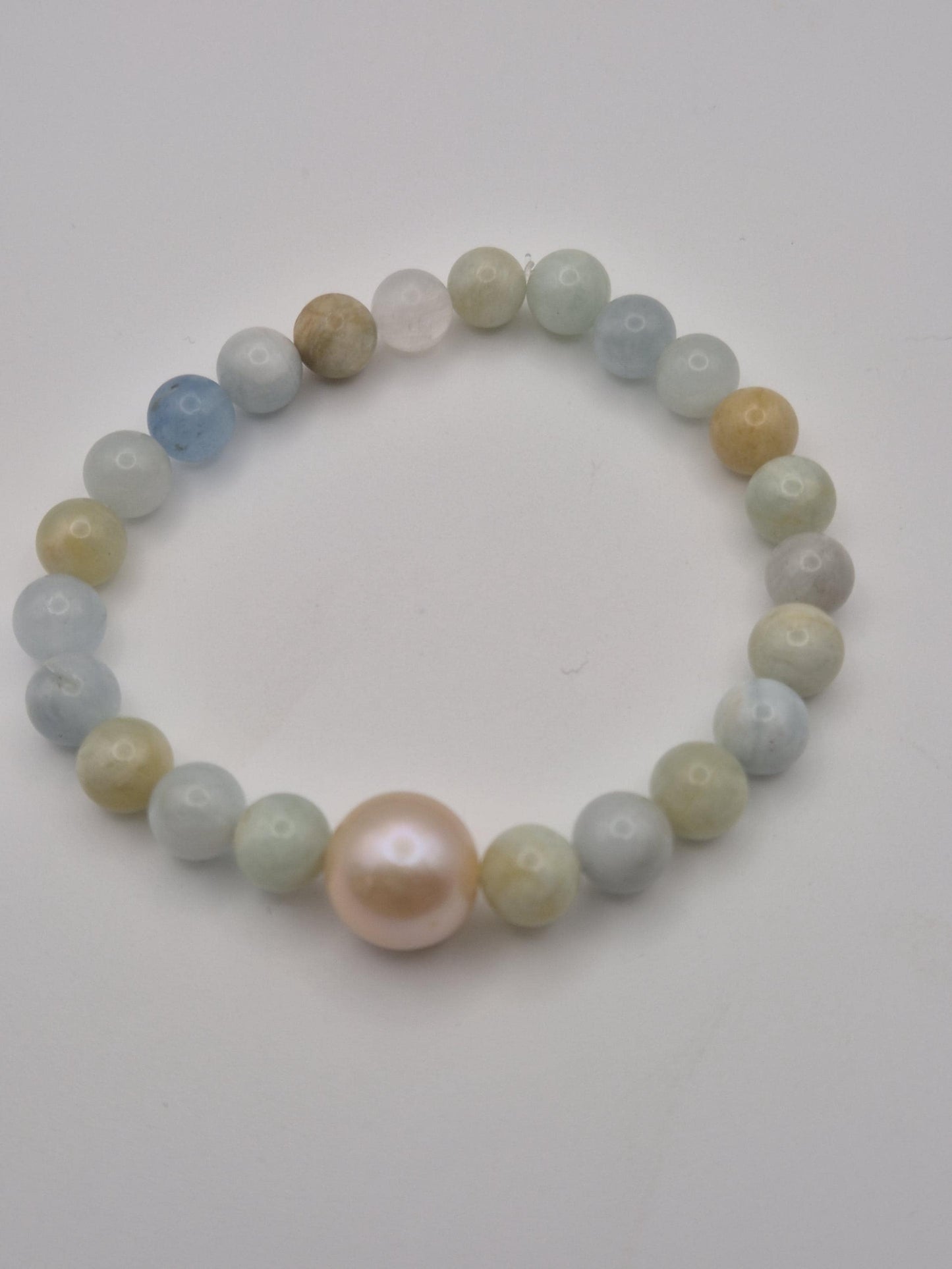 Morganite & Edison Pearl Bracelet